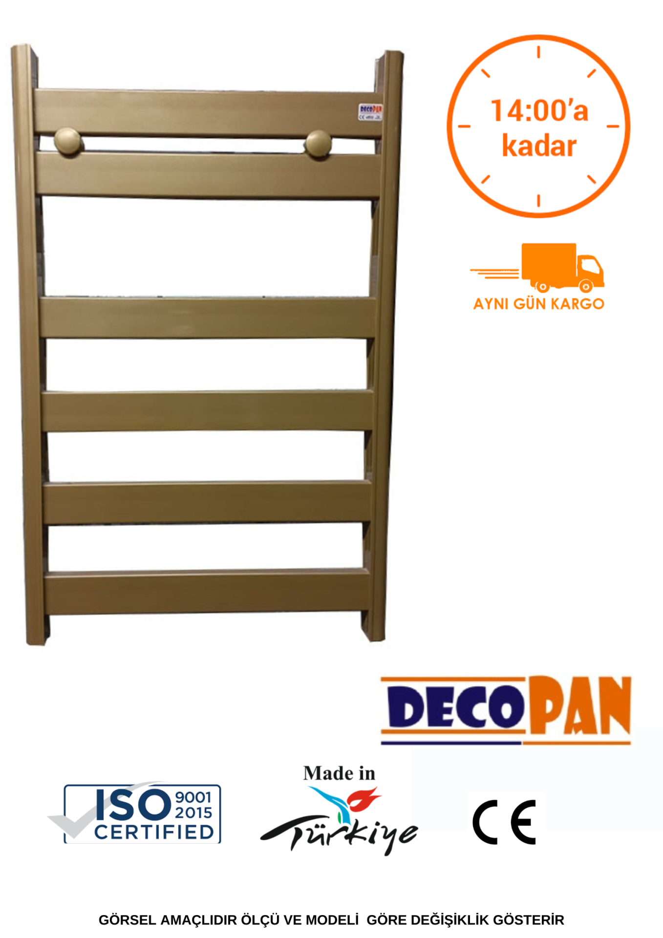 50x80 Decopan Alüminyum Sarı Havlupan (6 Dilim )